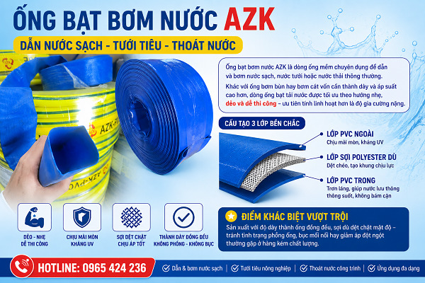 ống bạt bơm nước AZK