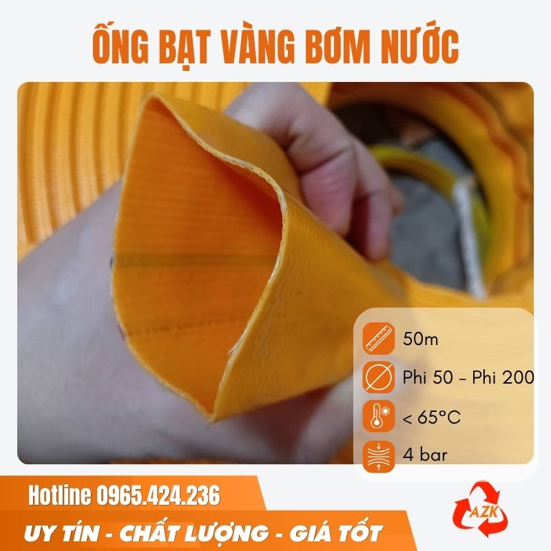 ống bạt vàng bơm nước