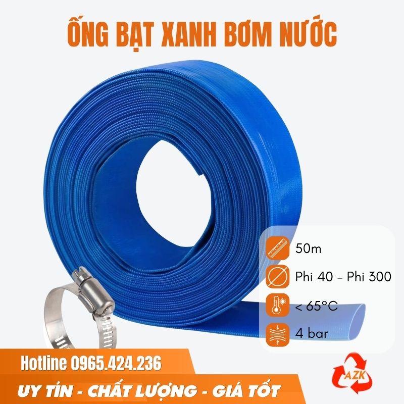 ống bạt xanh bơm nước