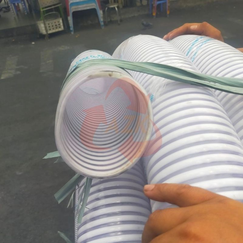 Ống gân nhựa trắng 3 ống gân cổ trâu trắng