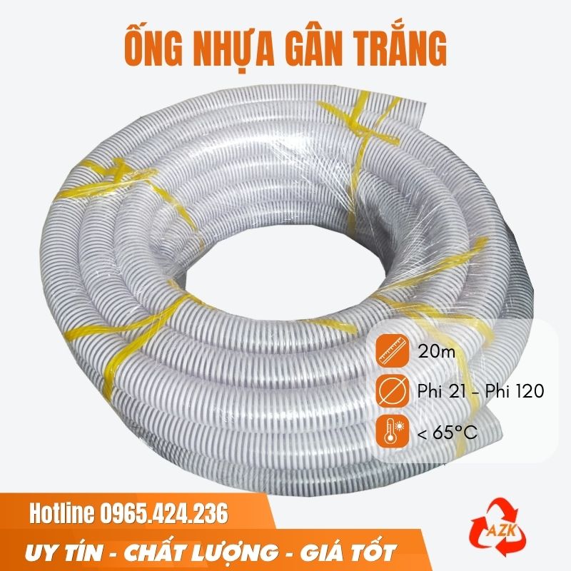 ống nhựa gân trắng
