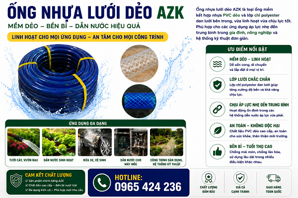 ống nhựa lưới dẻo azk