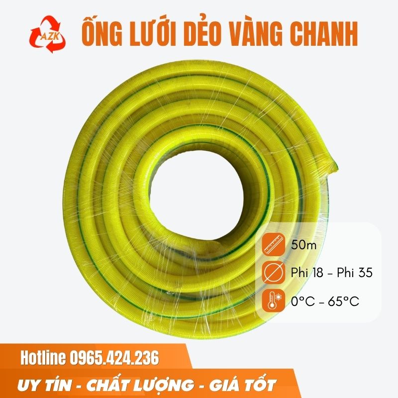Ống nhựa lưới dẻo vàng chanh