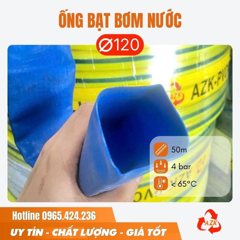 ống bạt bơm nước phi 120