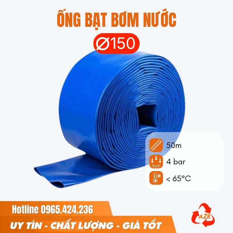 ống bạt bơm nước phi 150