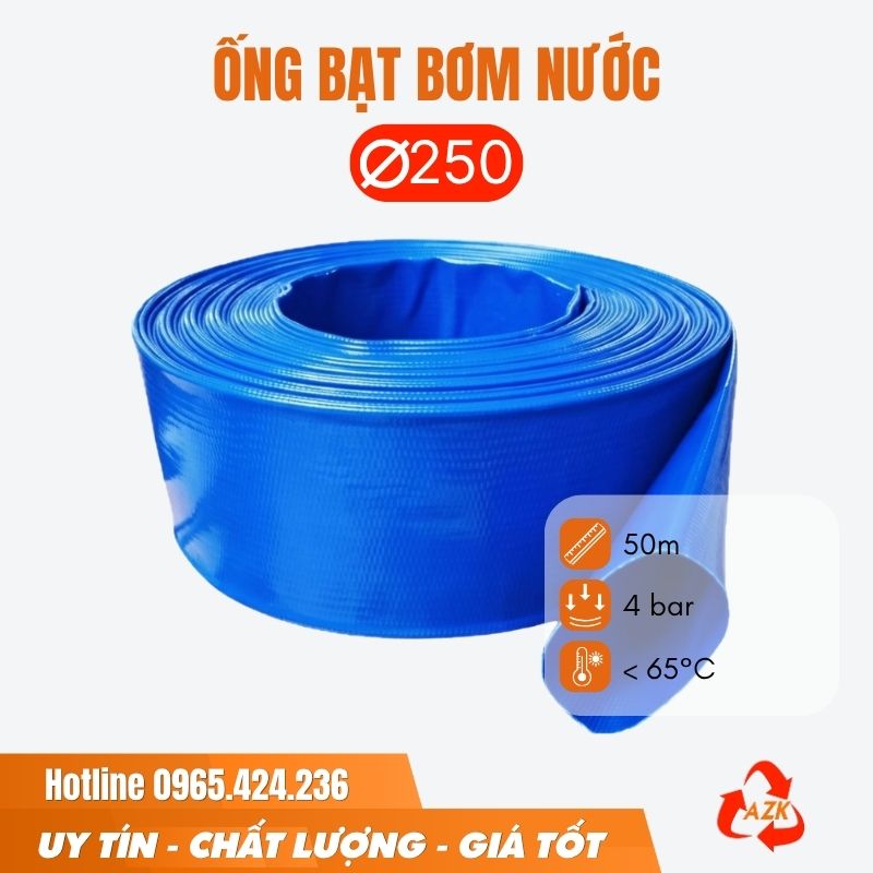 ống bạt bơm nước phi 250
