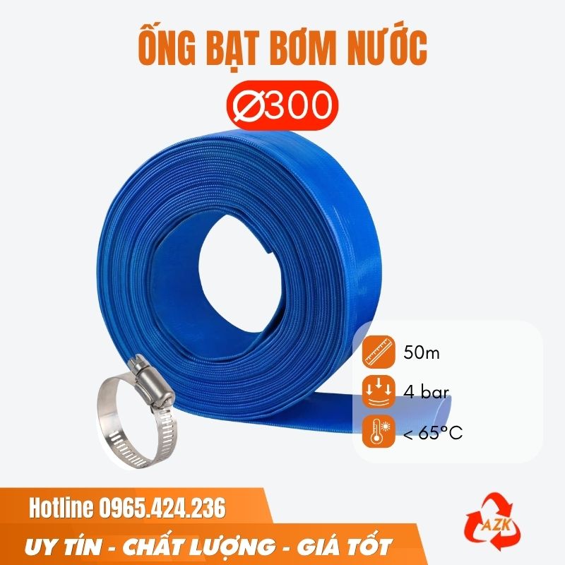 ống bạt bơm nước phi 300