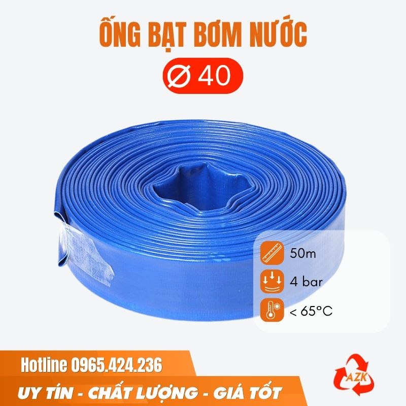 ống bạt bơm nước phi 40