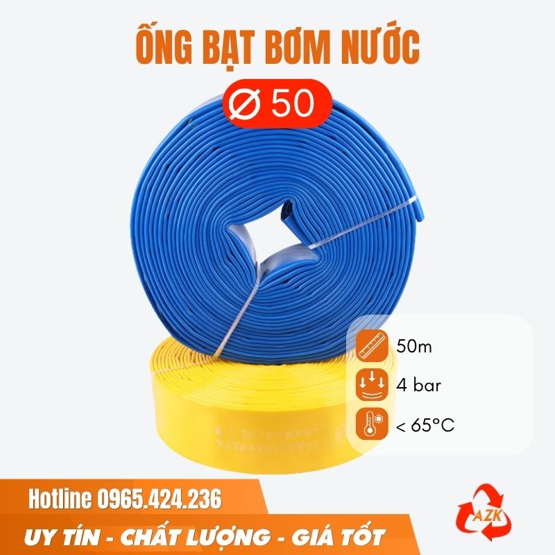 ống bạt bơm nước phi 50
