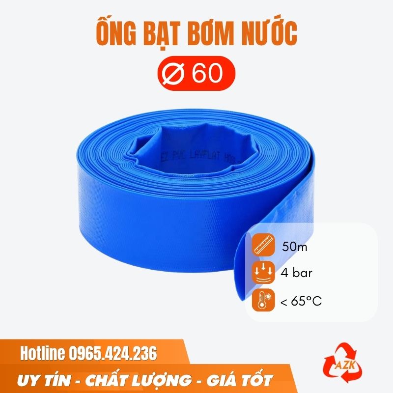 ống bạt bơm nước phi 60